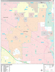 Mount Prospect Wall Map Premium Style 2024